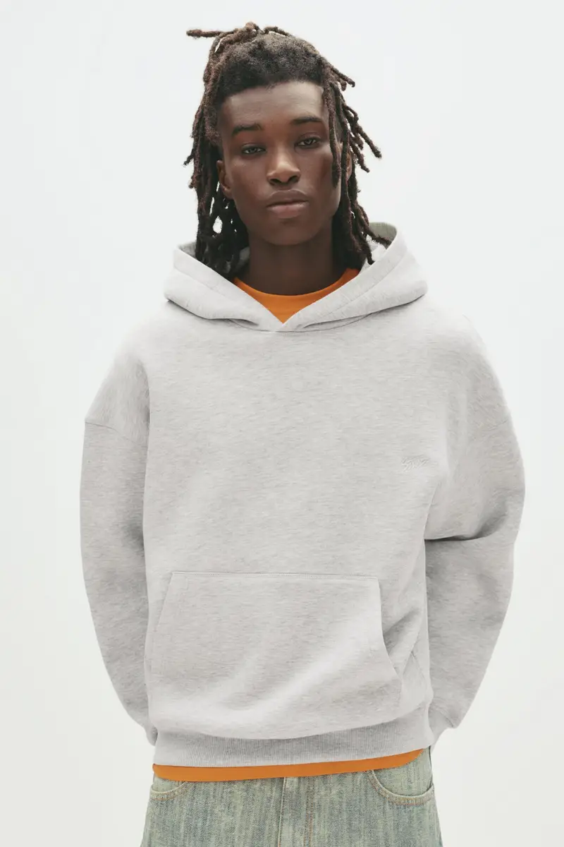 Felpa Con Cappuccio E Ricamo Stwd Grigio vigoré