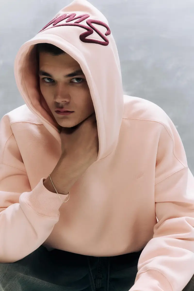 Felpa Con Cappuccio E Ricamo Stwd Rosa