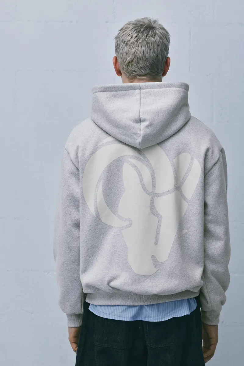 Felpa Con Cappuccio Nfl Los Angeles Grigio vigoré miniatura 3