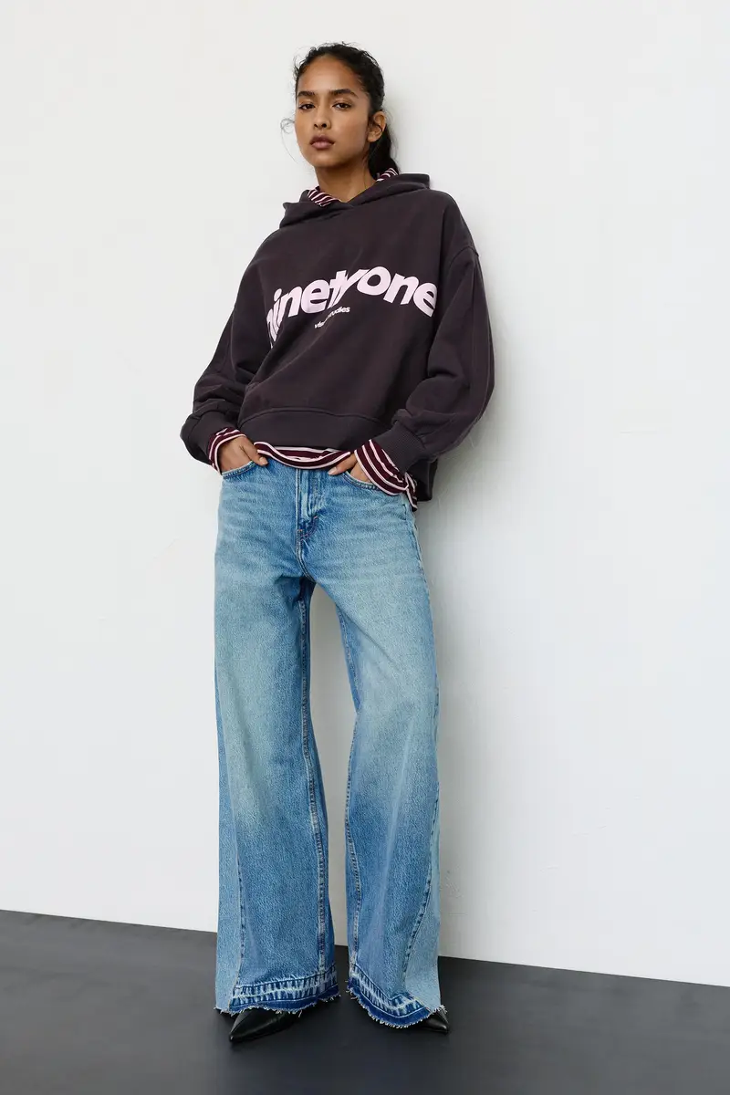 Felpa Con Cappuccio Ninetyone Marrone