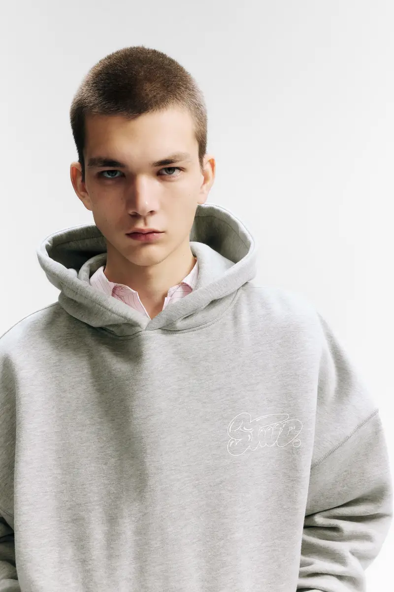 Felpa Con Cappuccio Stwd Barcelona Grigio vigoré miniatura 3