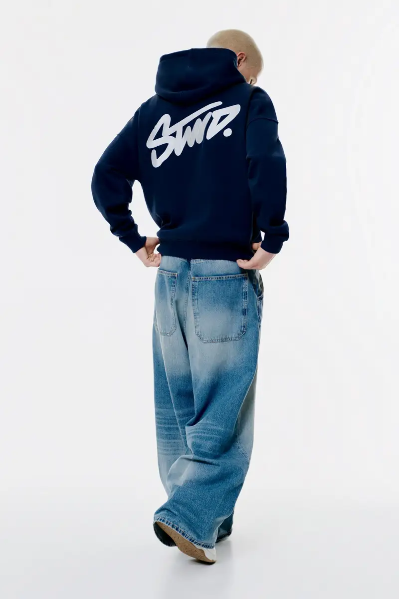 Felpa Con Cappuccio Stwd Blu marino miniatura 2