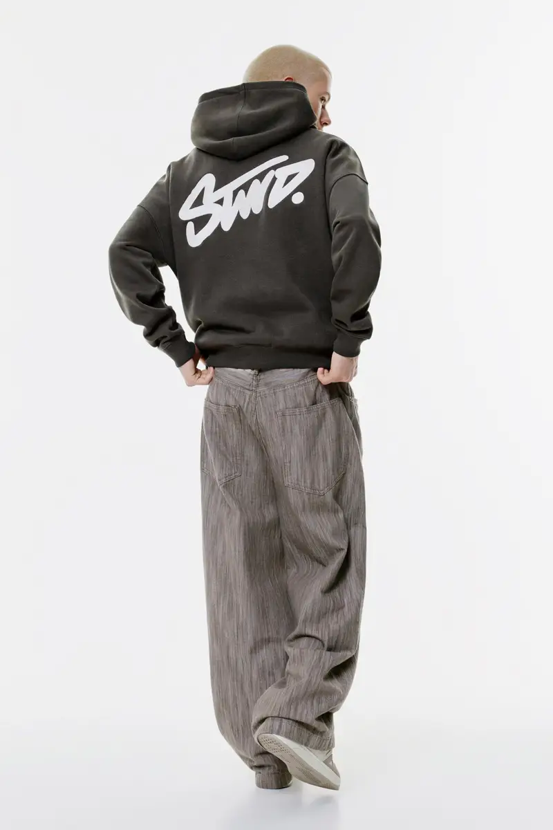 Felpa Con Cappuccio Stwd Grigio antracite miniatura 2