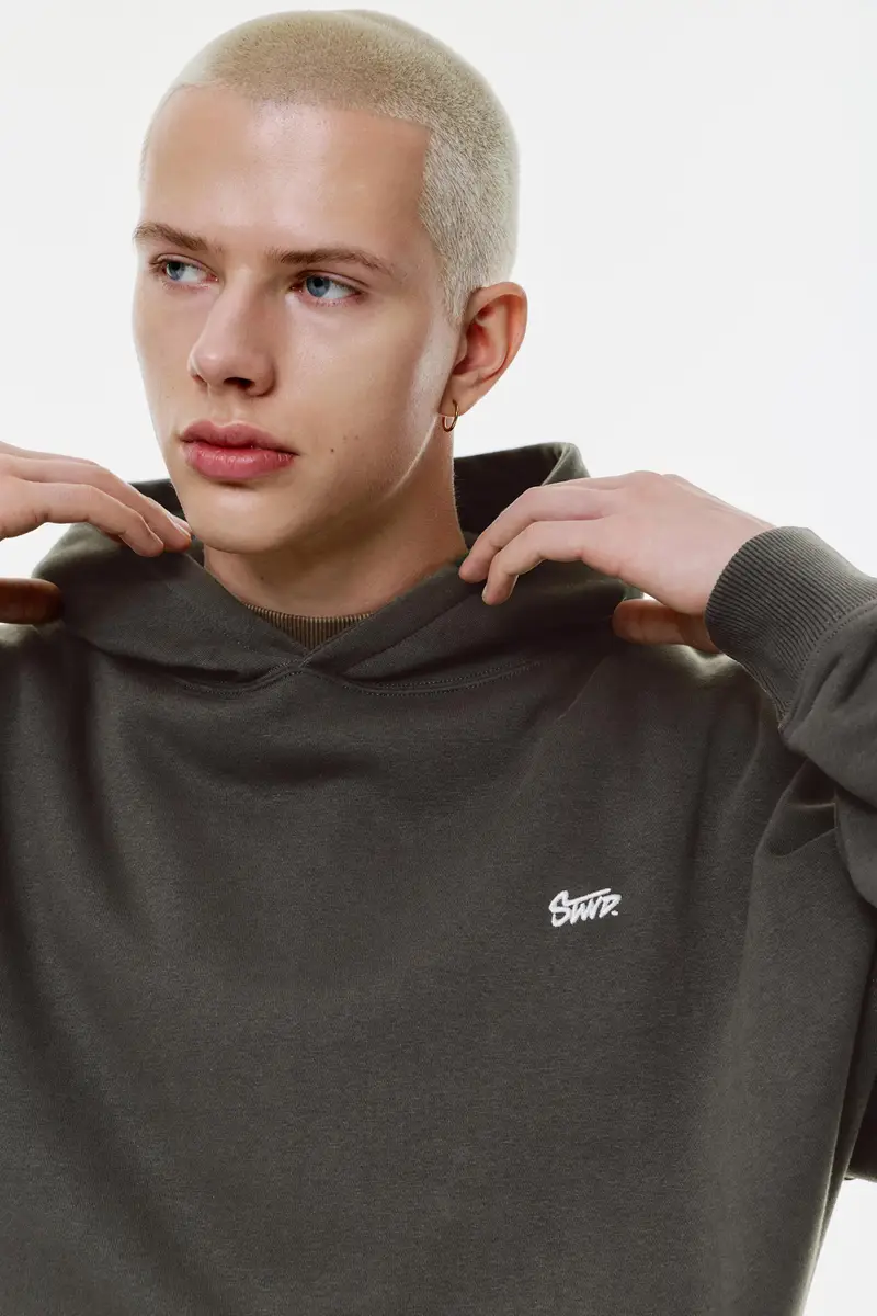 Felpa Con Cappuccio Stwd Grigio antracite miniatura 3
