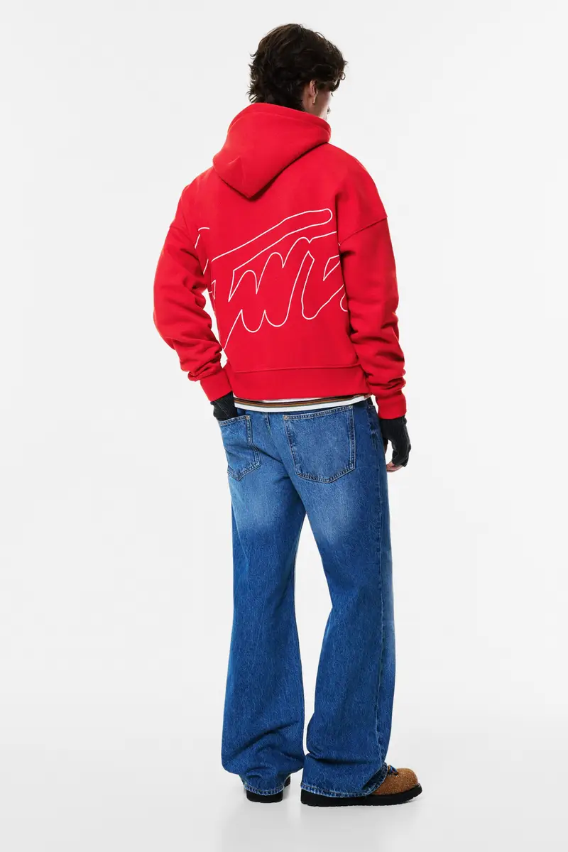 Felpa Con Cappuccio Stwd Rosso miniatura 2