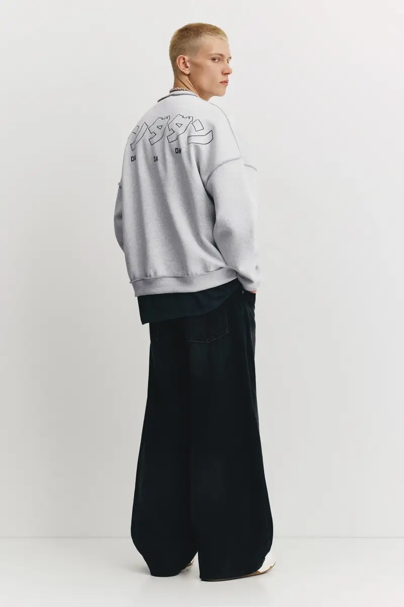 Felpa Dan Da Dan Grigio vigoré miniatura 2