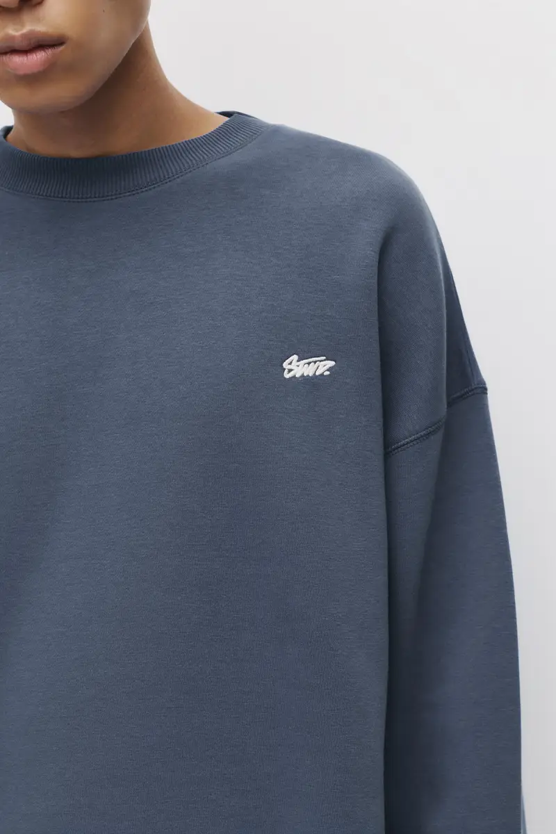 Felpa Girocollo Stwd Azzurro grigio miniatura 3