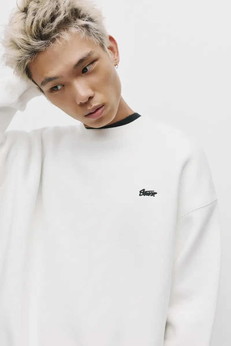 Felpa Girocollo Stwd Bianco rotto miniatura 3