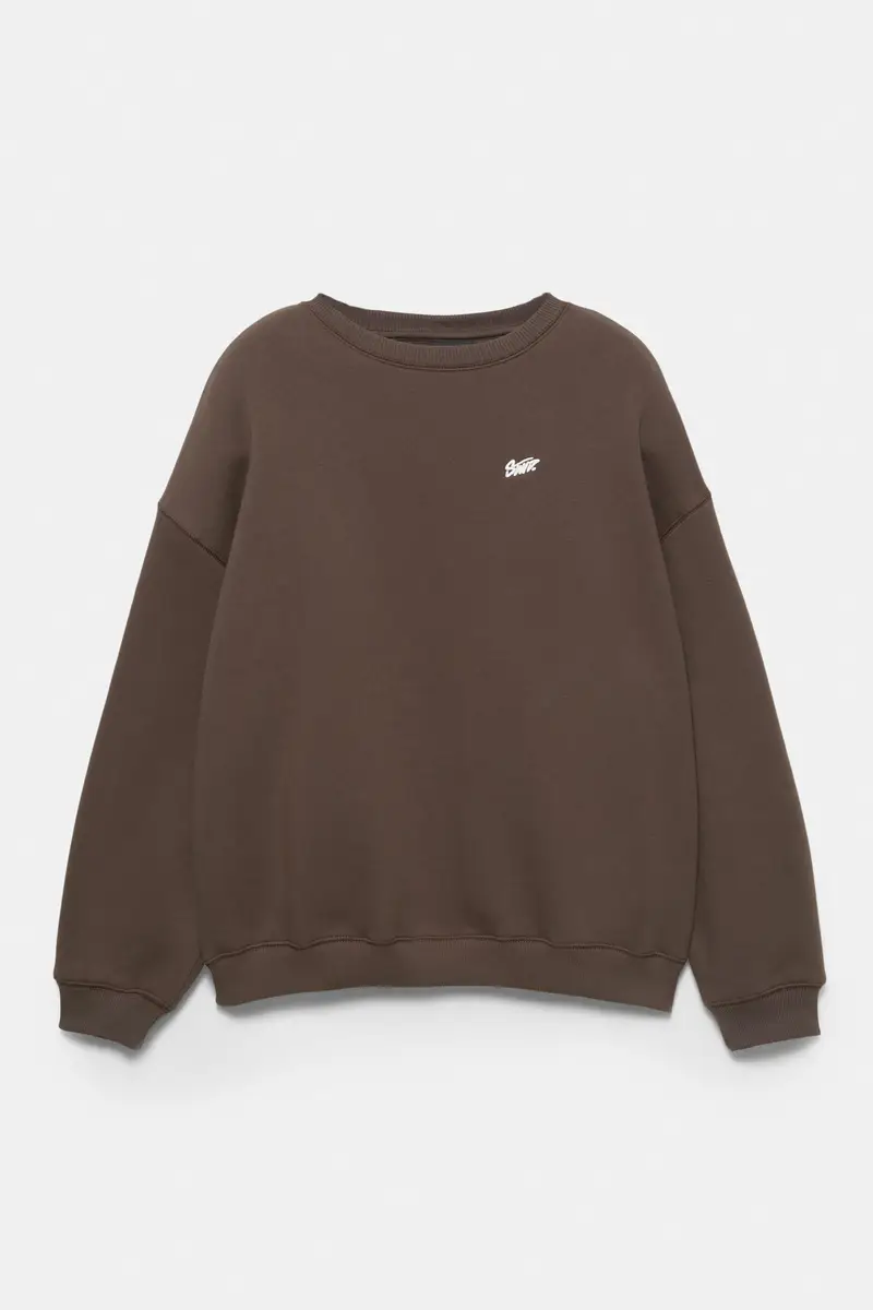 Felpa Girocollo Stwd Marrone