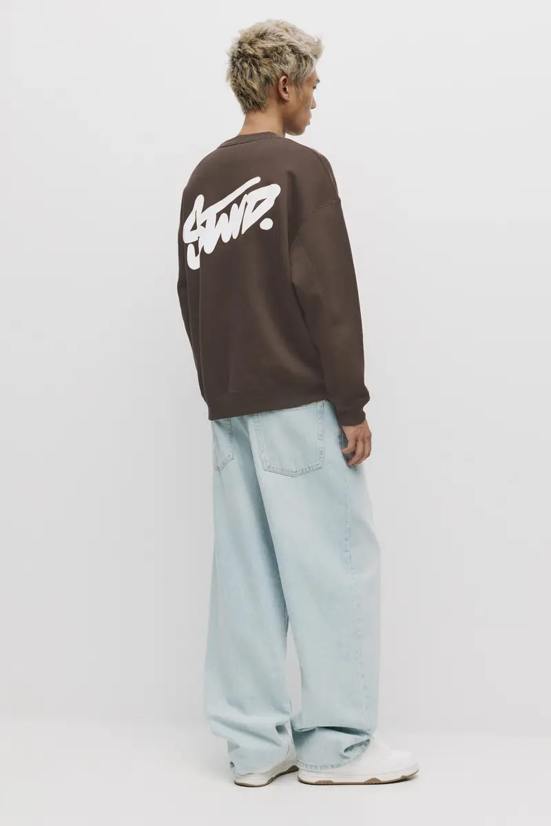 Felpa Girocollo Stwd Marrone miniatura 2