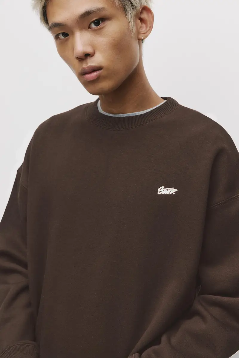 Felpa Girocollo Stwd Marrone miniatura 3