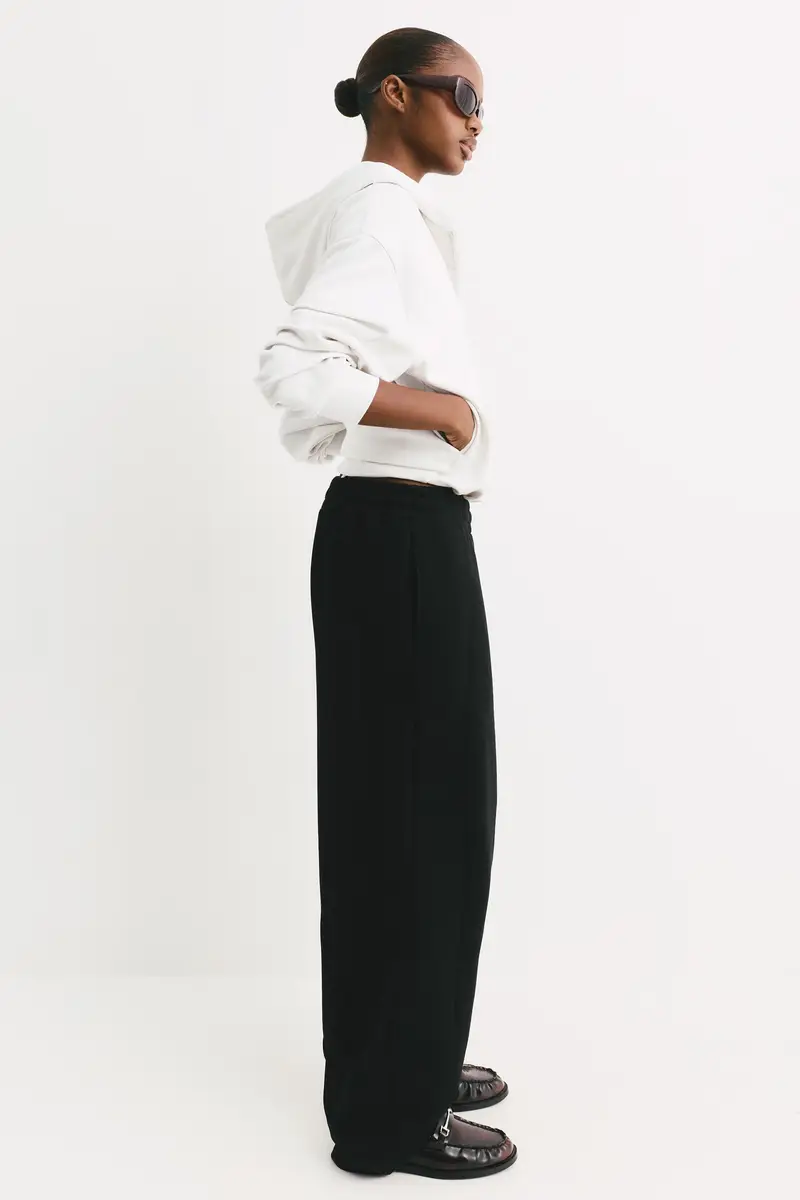 Felpa In Modal Con Cappuccio Beige miniatura 2