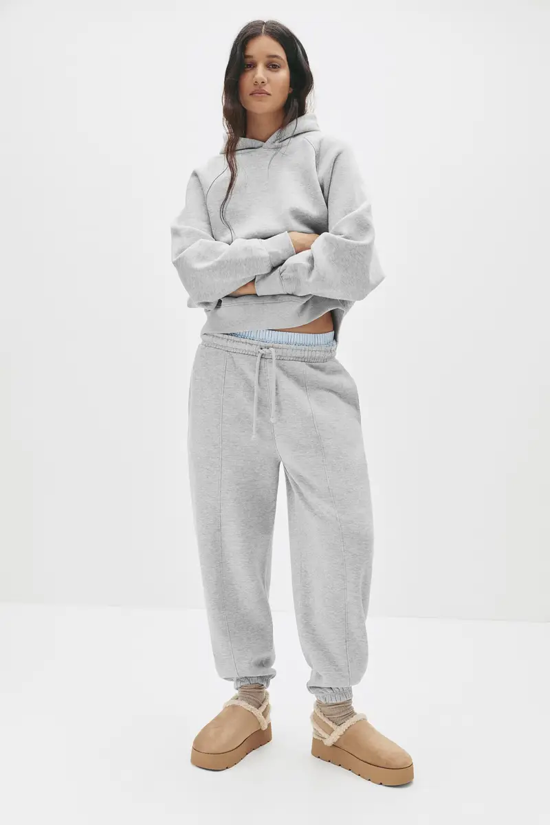 Felpa Oversize Con Cappuccio Grigio vigoré