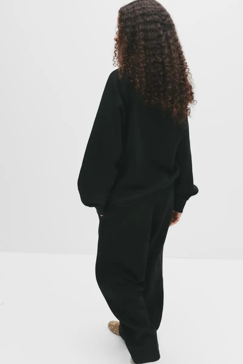 Felpa Oversize Cuciture Nero miniatura 2