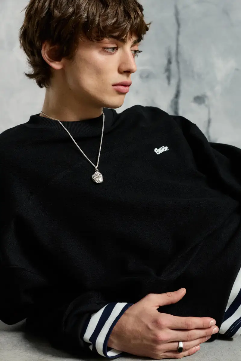 Felpa Stwd Collo Rotondo Nero