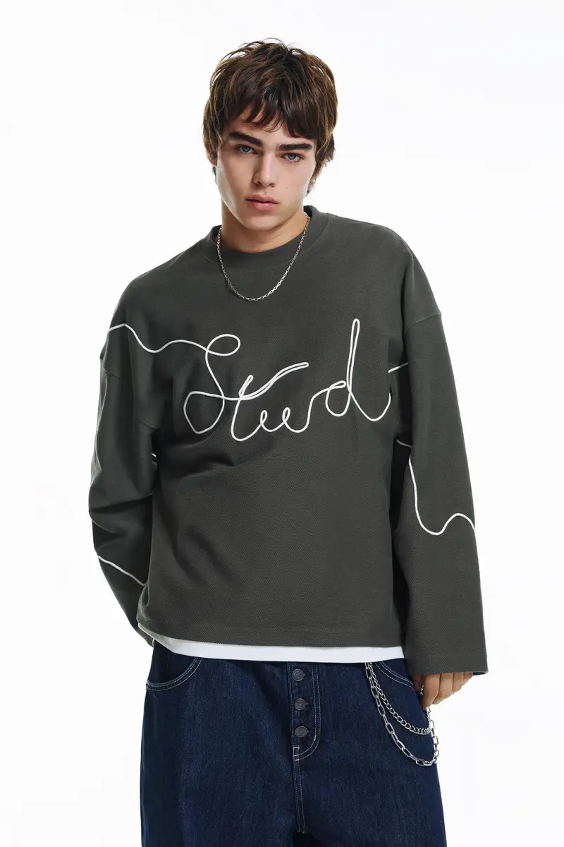 Pull&bear Maglia con Coulisse Marrone topo miniatura 2