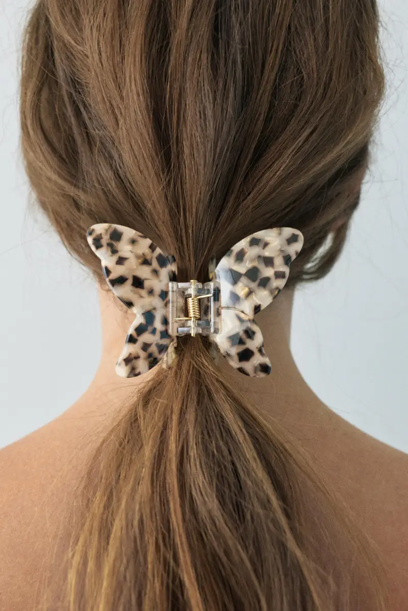 Fermacapelli A Farfalla Marrone miniatura 2