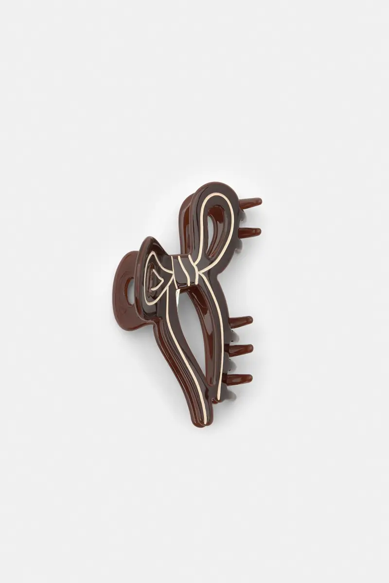 Fermacapelli A Forma Di Fiocco Marrone