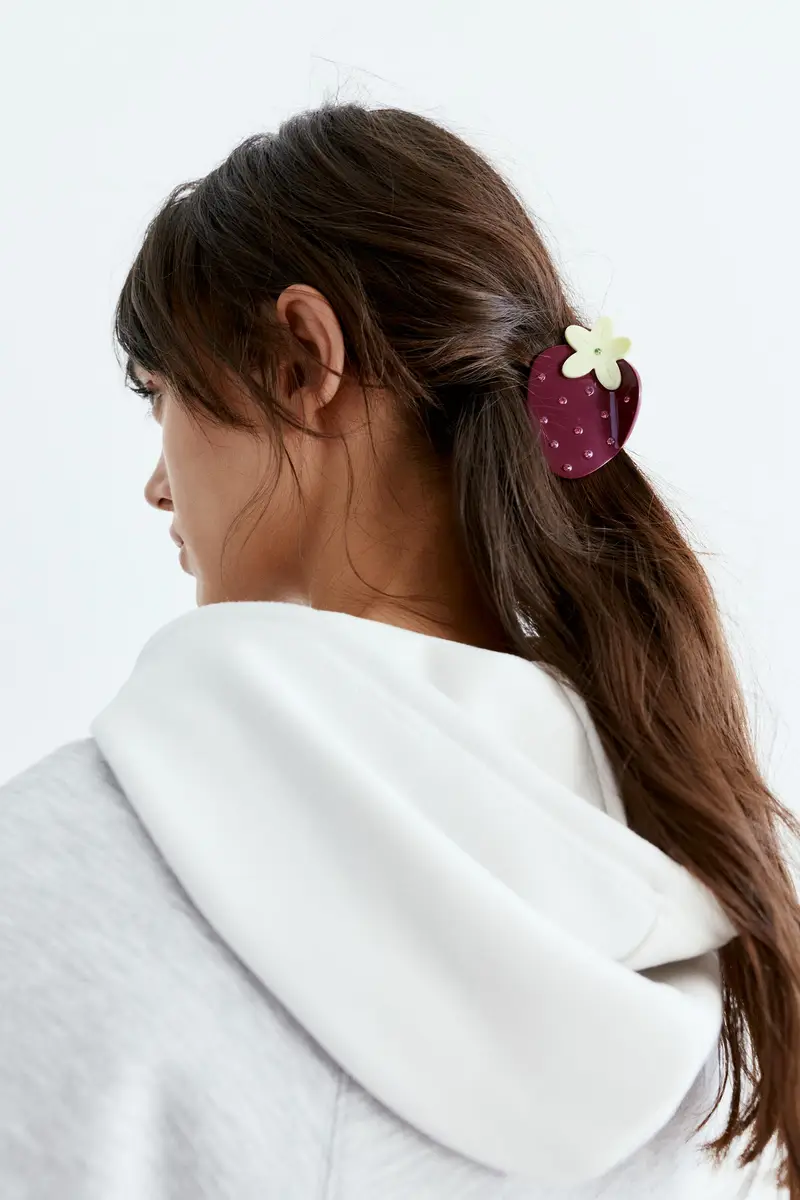 Fermacapelli Fragola Lucido Granata chiaro miniatura 2