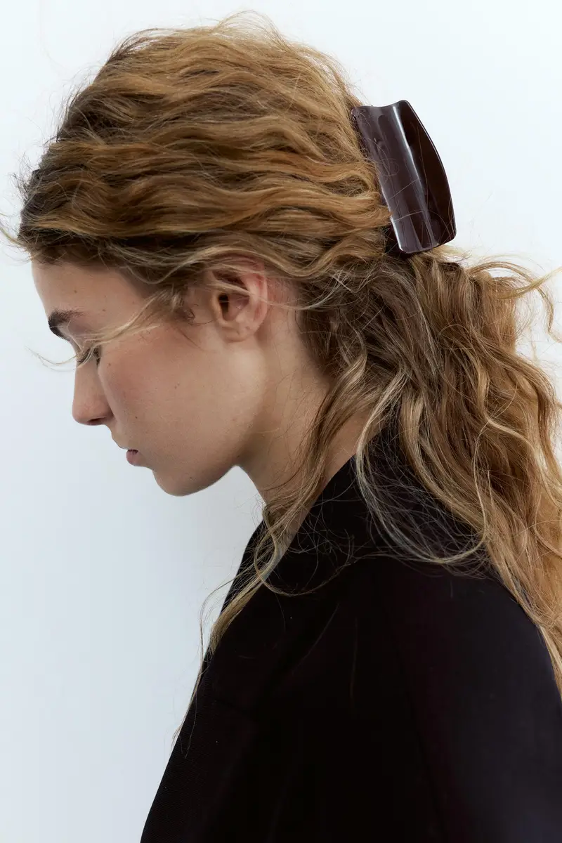 Fermacapelli Quadrato Marrone miniatura 2