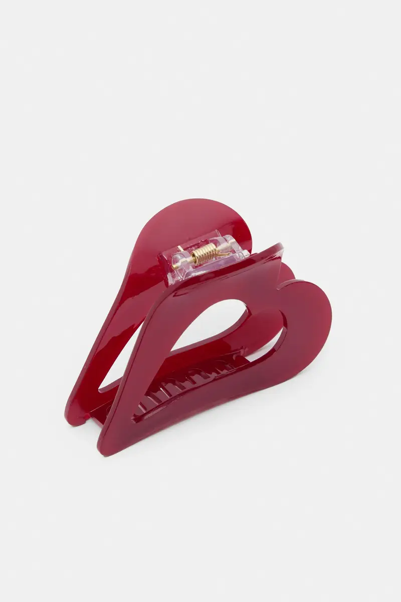 Fermaglio Per Capelli A Cuore Rosso miniatura 3