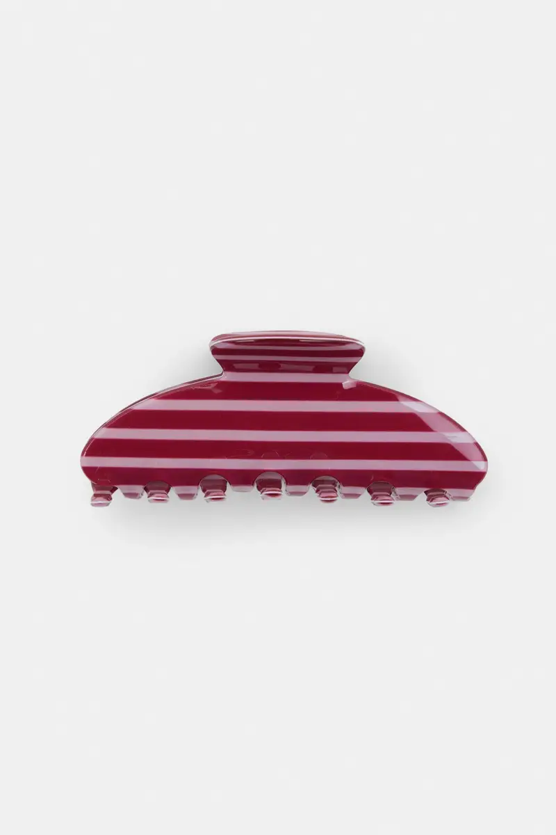 Fermaglio Per Capelli A Righe Granata chiaro