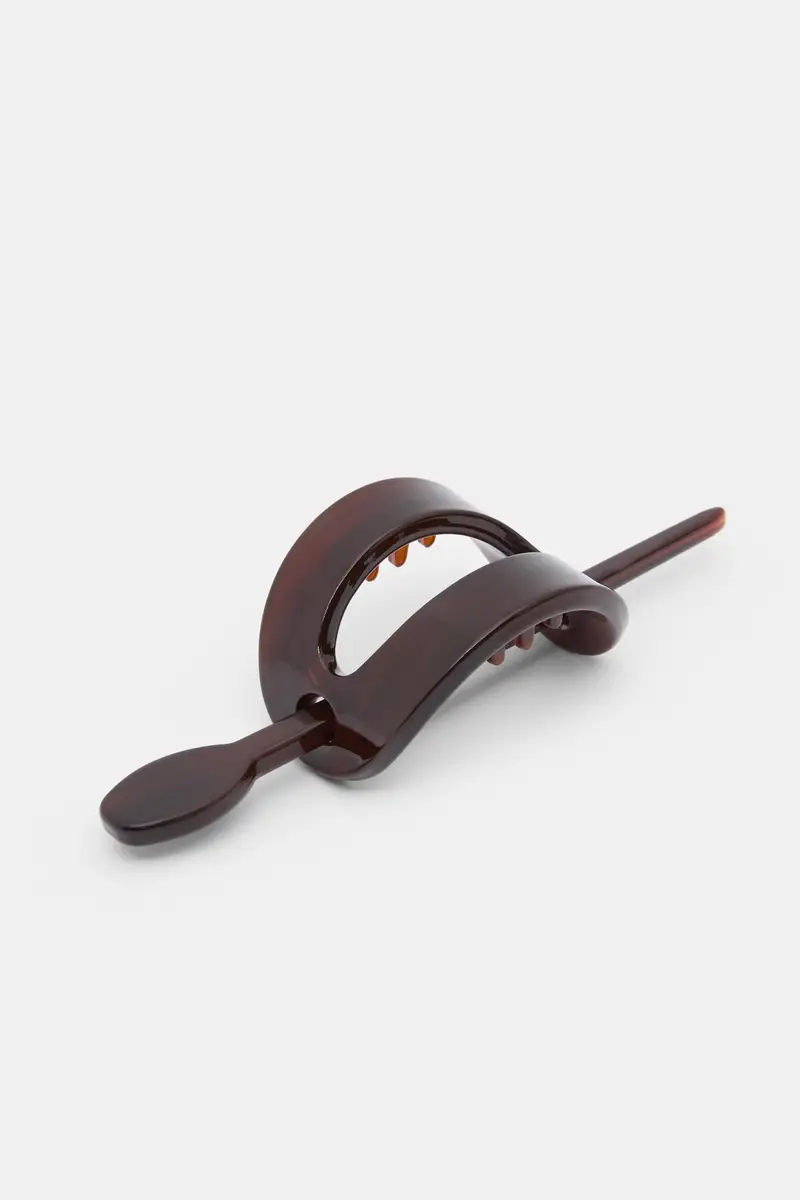 Fermaglio Per Capelli Marrone miniatura 3