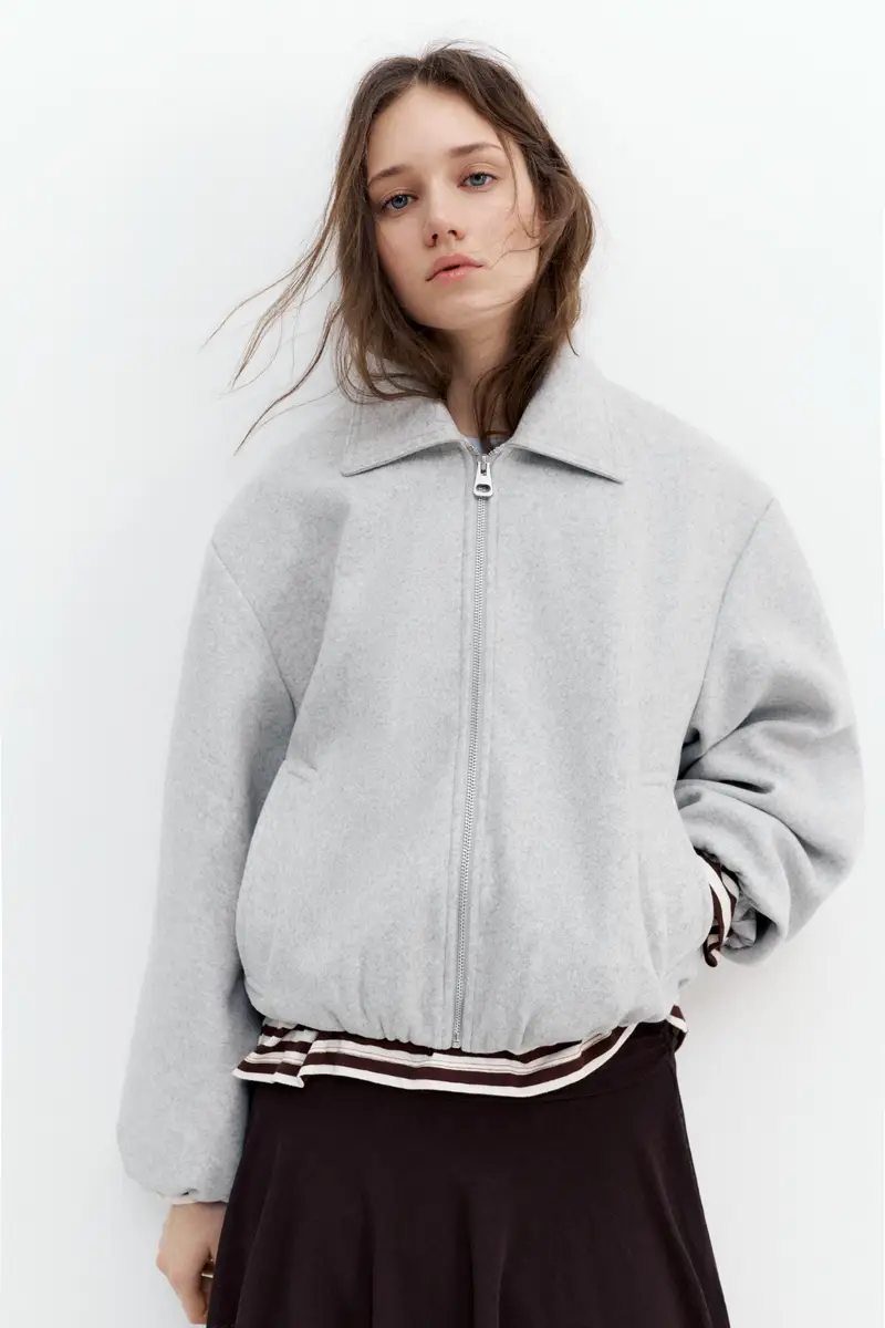 Giacca A Palloncino Soft Grigio vigoré