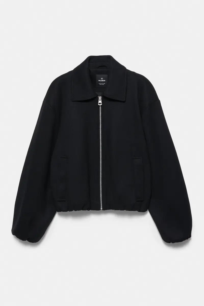 Giacca A Palloncino Soft Nero miniatura 3