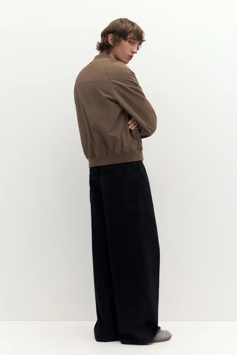 Giacca Bomber Leggera Marrone miniatura 3