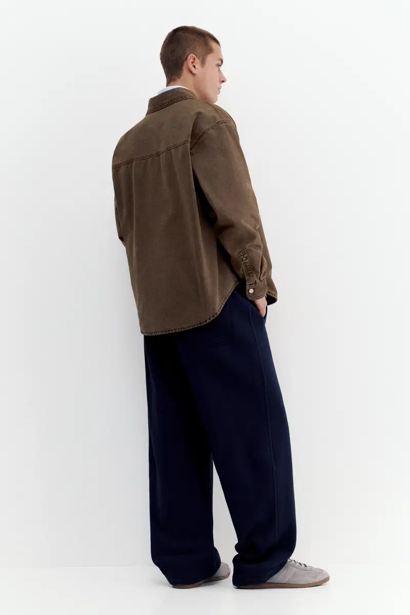 Giacca Camicia Con Tasche Cioccolato miniatura 3