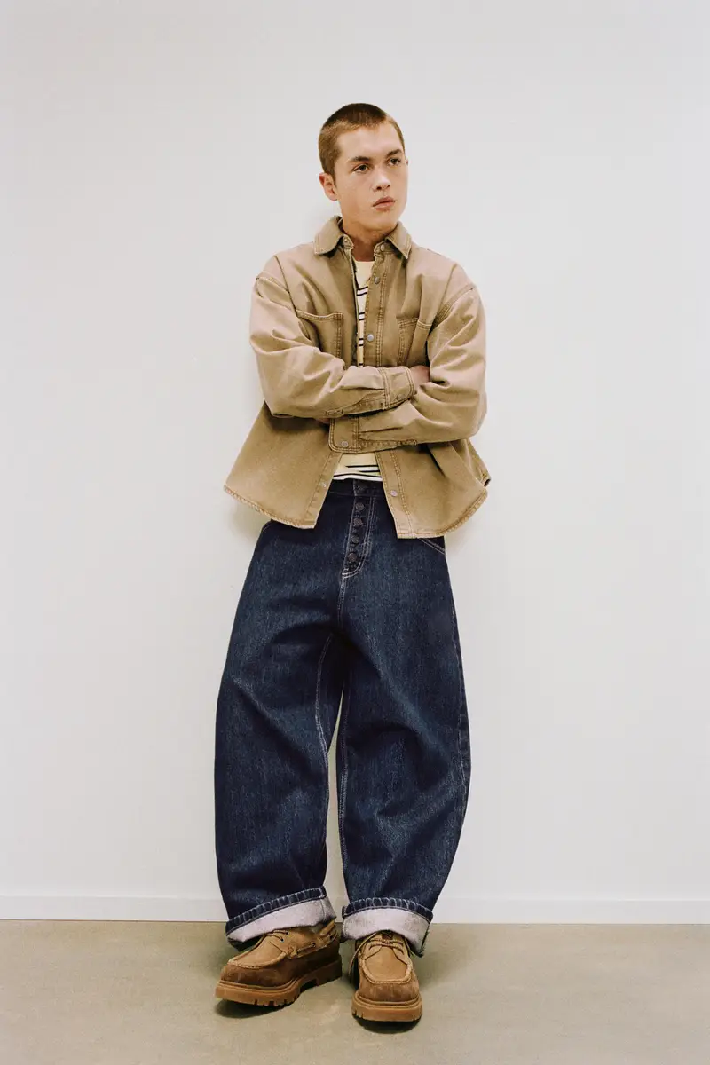 Giacca Camicia Con Tasche Marrone tostato