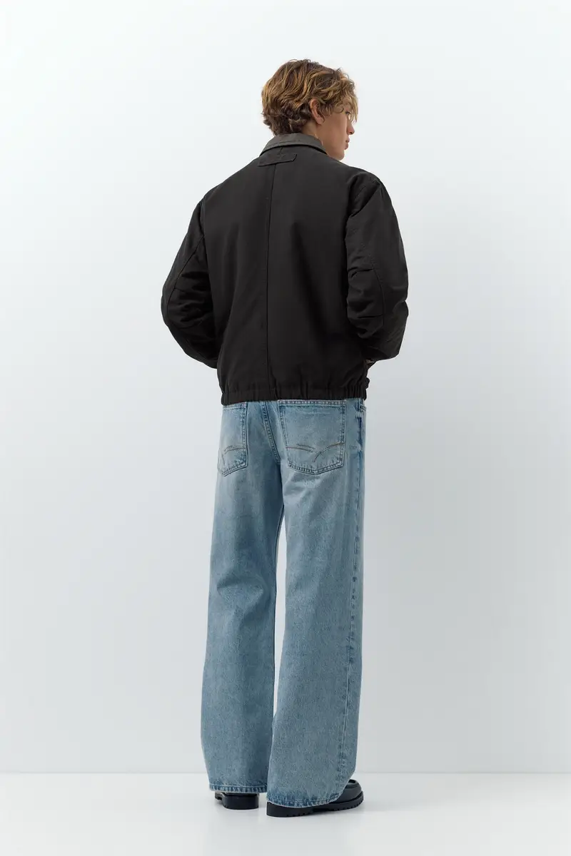 Giacca Collo A Contrasto Nero miniatura 3