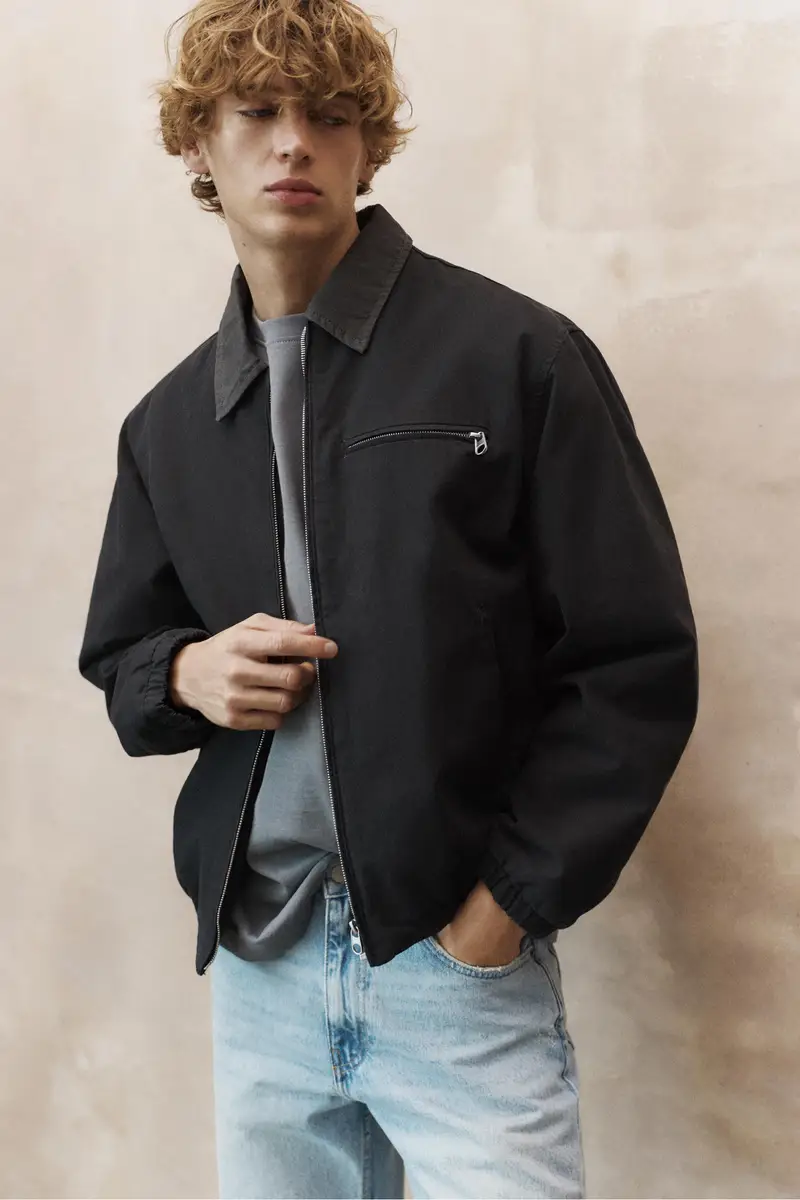 Giacca Collo A Contrasto Nero