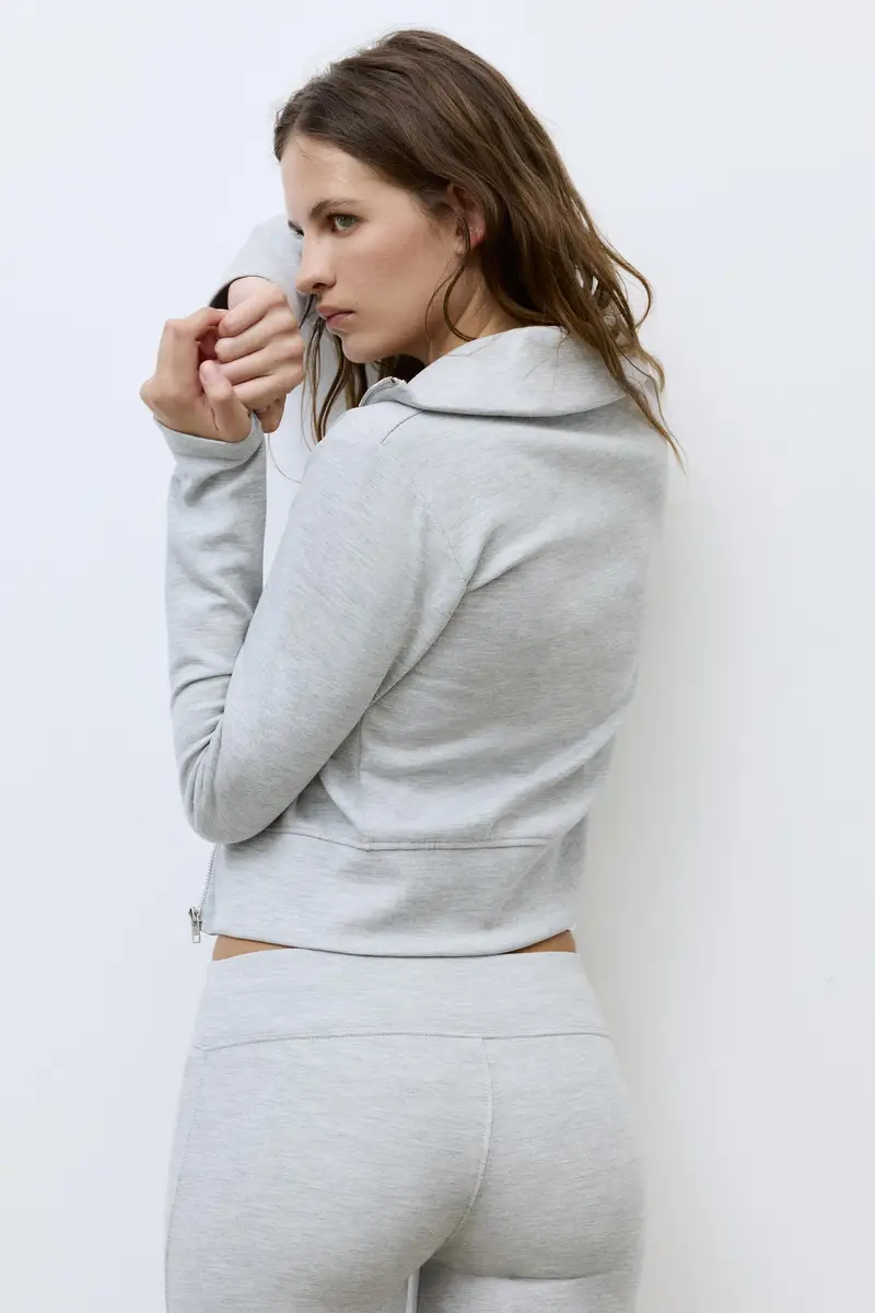 Giacca Con Cerniera Grigio vigoré miniatura 2