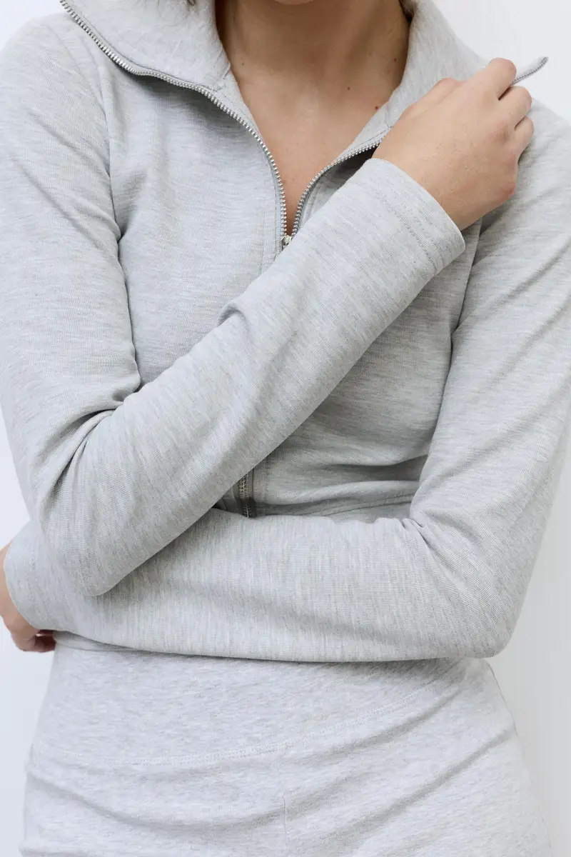 Giacca Con Cerniera Grigio vigoré miniatura 3