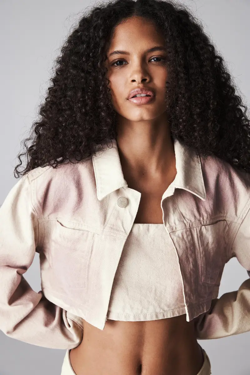 Giacca Cropped Tie-Dye Bráulio Amado Ghiaccio miniatura 3