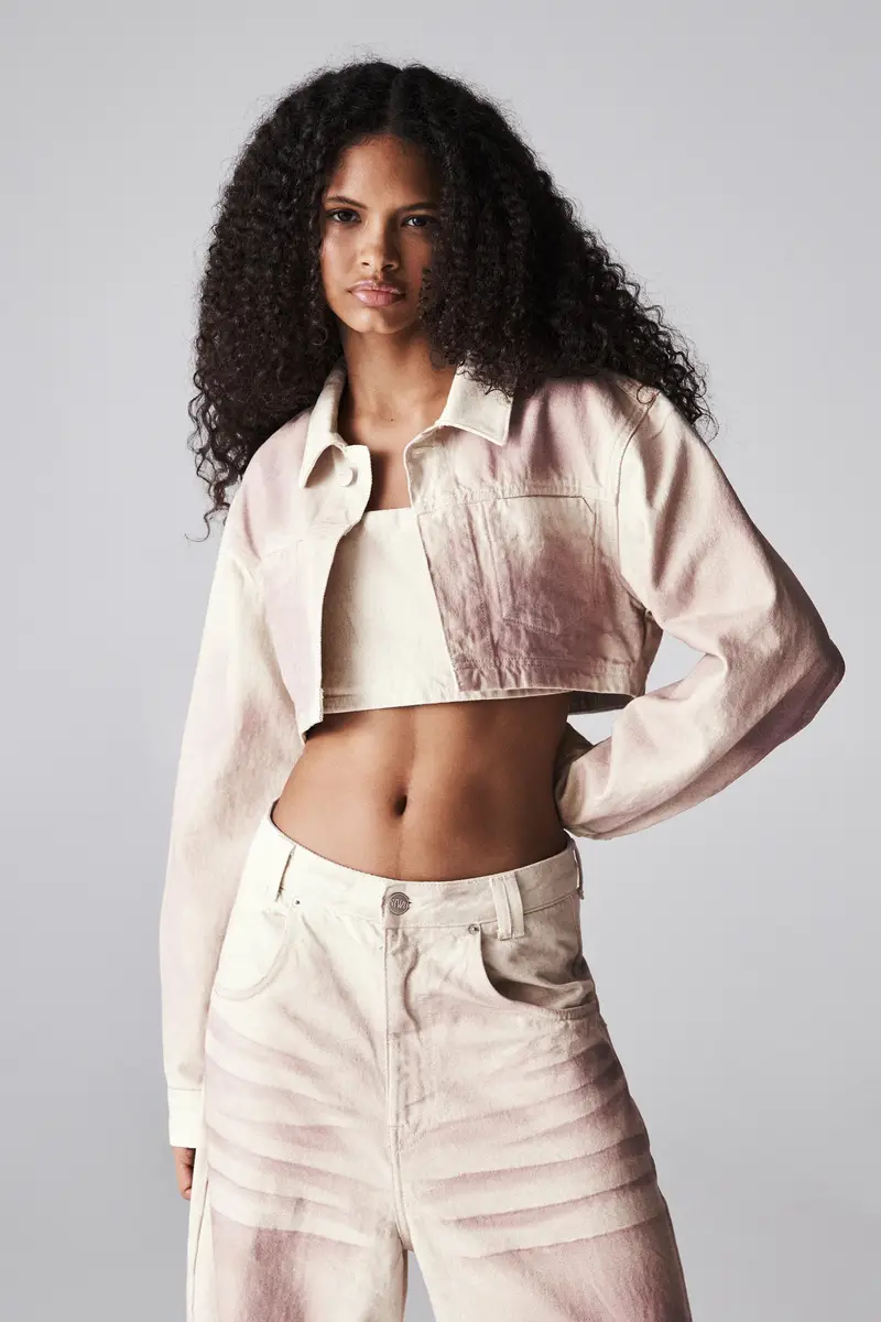 Giacca Cropped Tie-Dye Bráulio Amado Ghiaccio