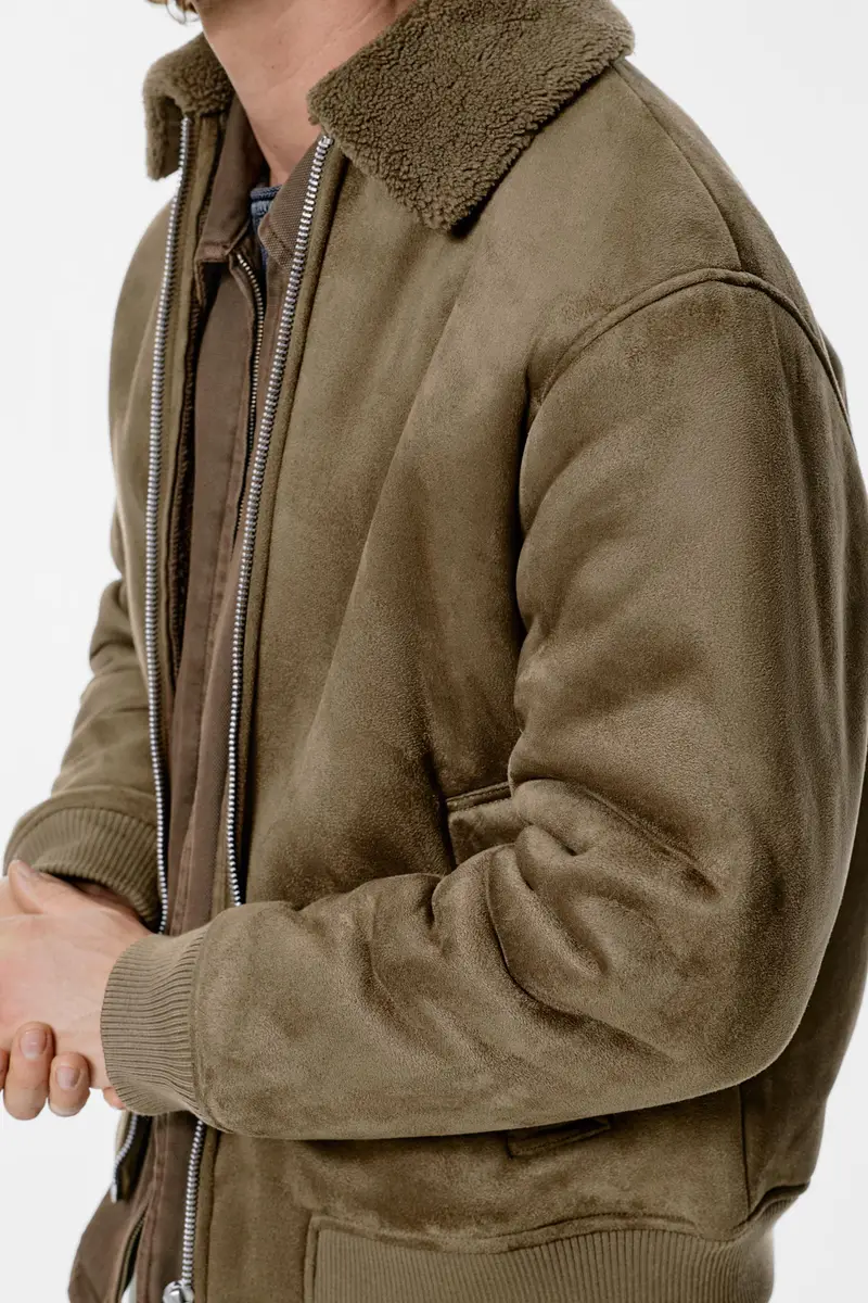 Giacca Double Face Combinata Caramello miniatura 3