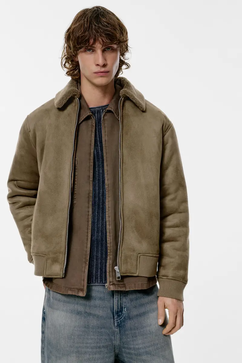 Giacca Double Face Combinata Caramello