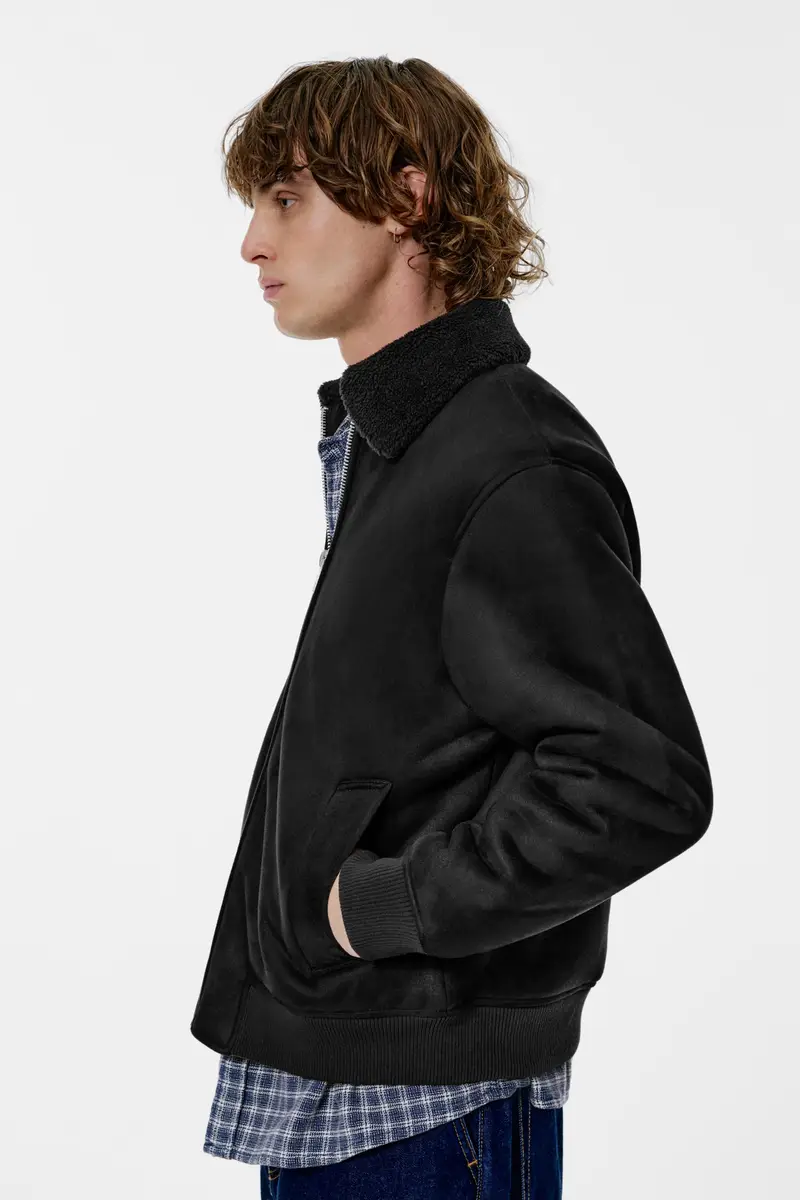 Giacca Double Face Combinata Nero miniatura 3