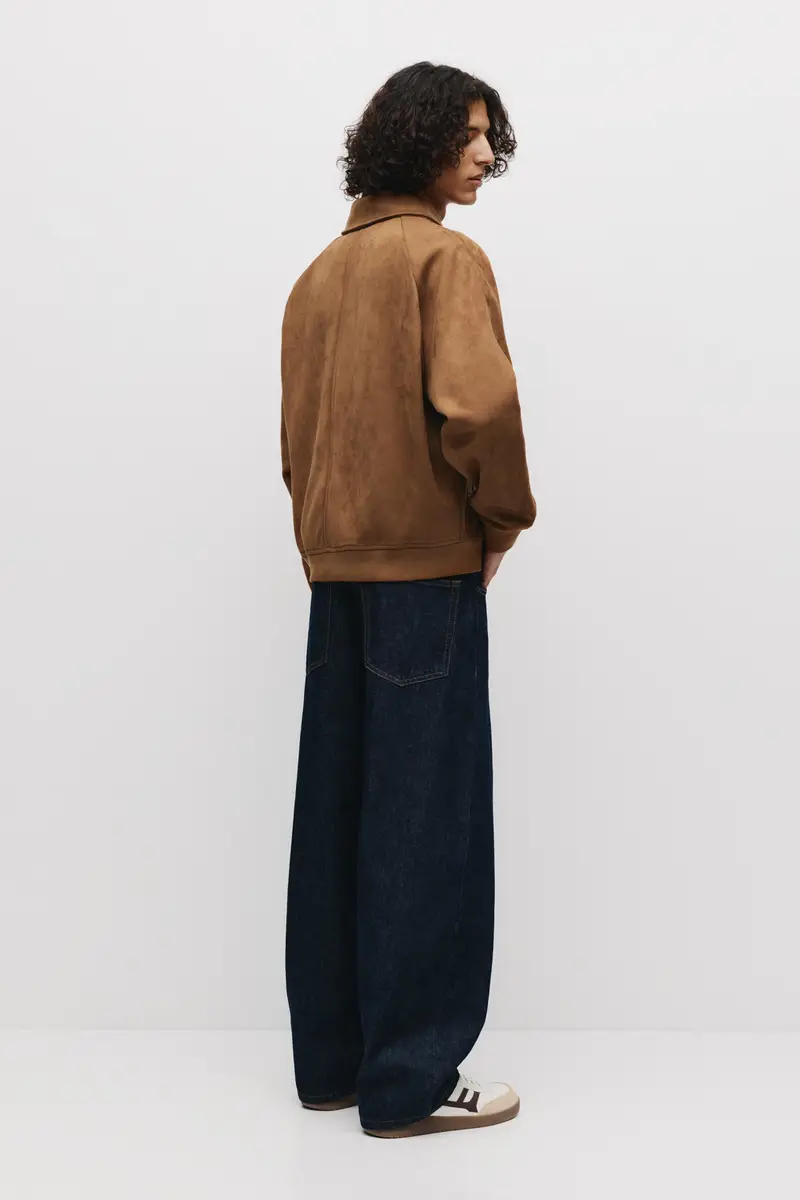 Giacca Effetto Camoscio Marrone miniatura 2