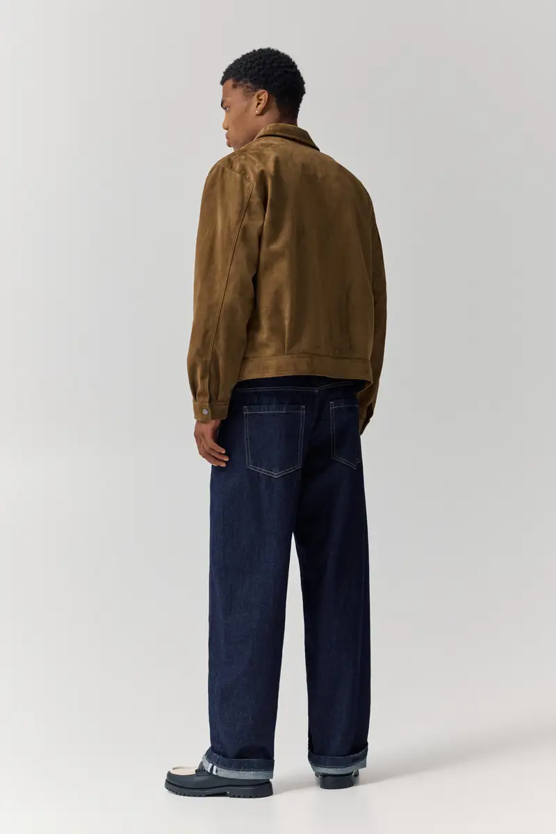 Giacca Effetto Camoscio Marrone miniatura 3