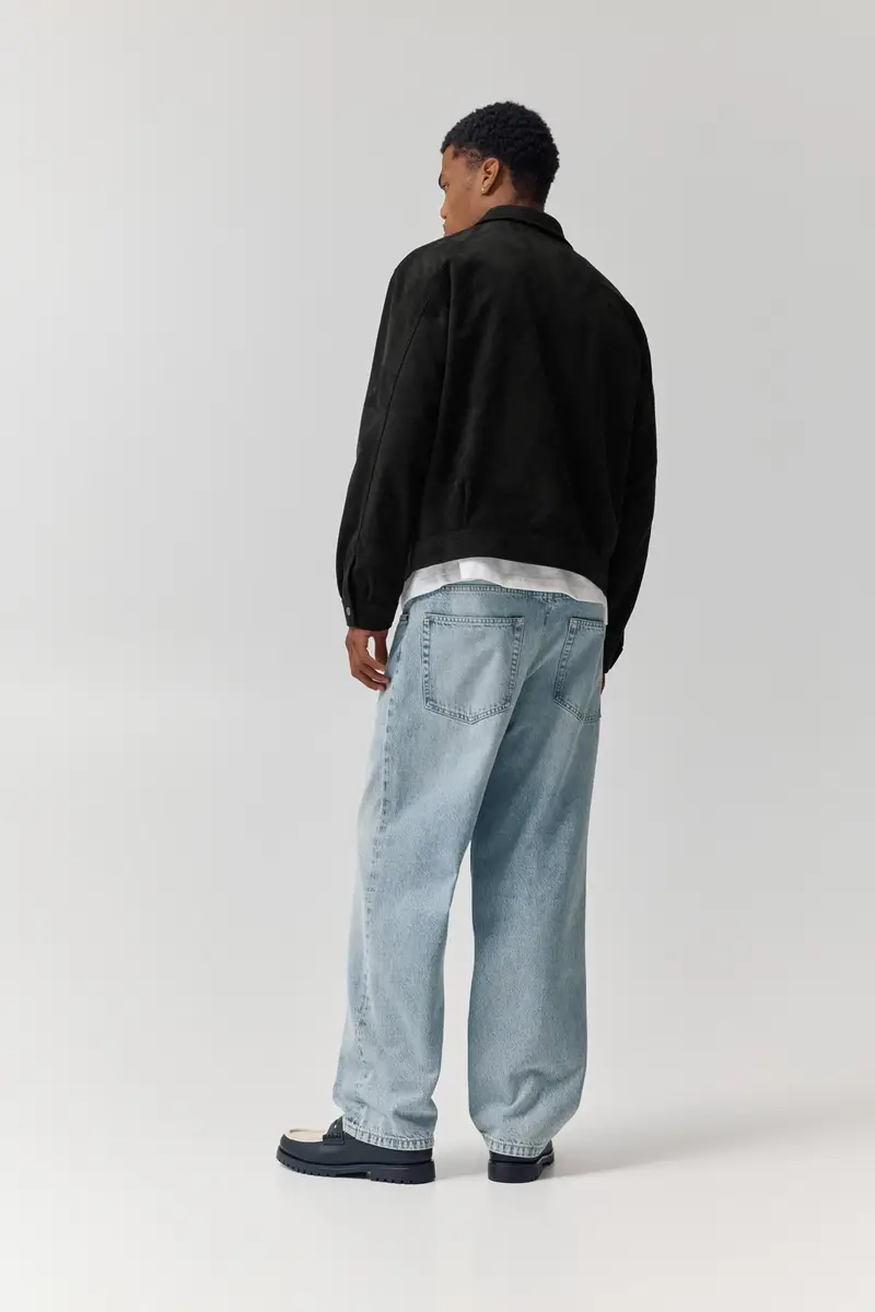 Giacca Effetto Camoscio Nero miniatura 3