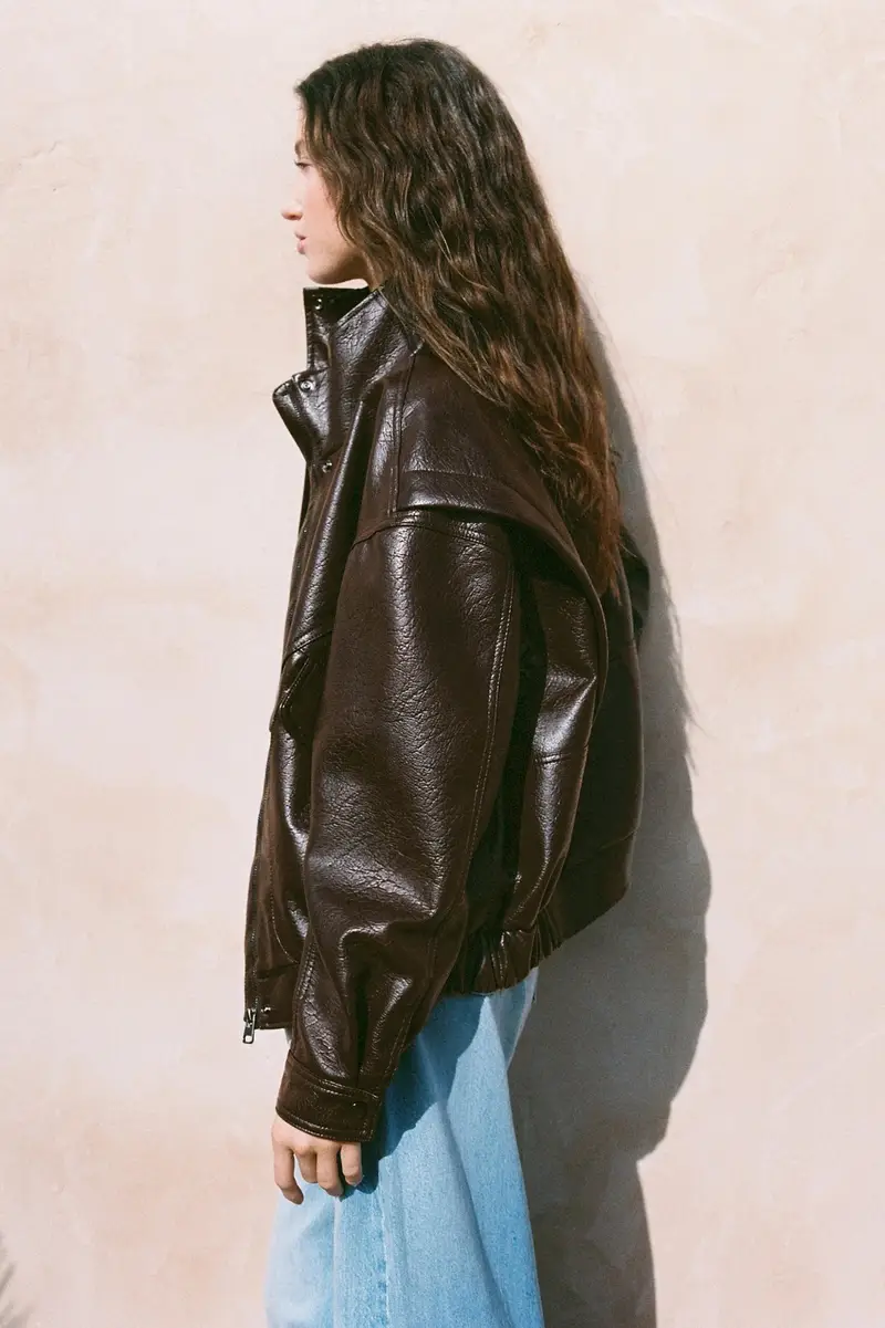 Giacca Finta Pelle Cioccolato miniatura 2