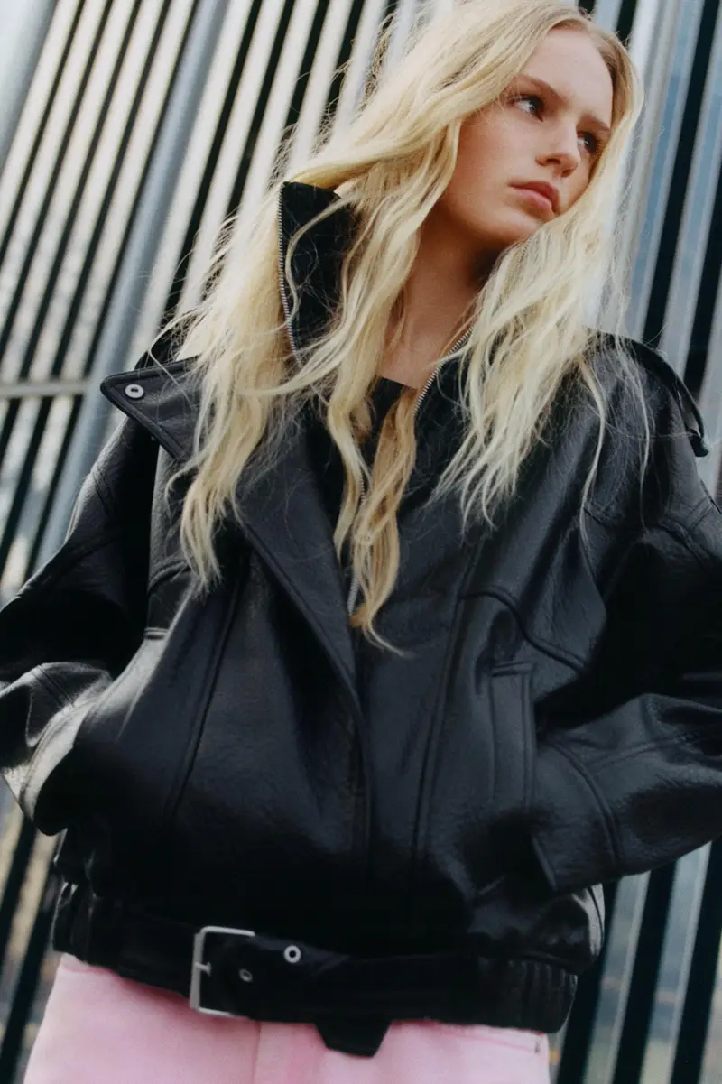 Giacca Finta Pelle Volume Nero