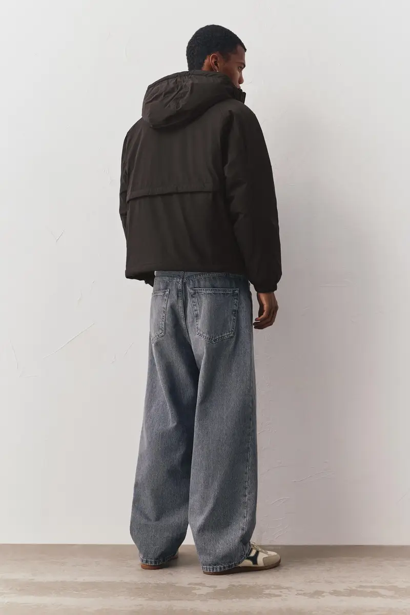 Giacca Imbottita Collo Alto Nero miniatura 2