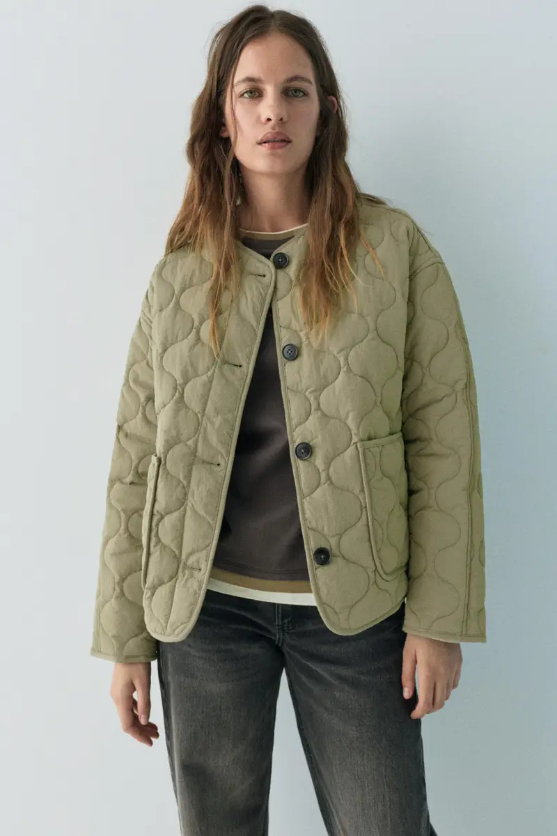 Giacca Imbottita Leggera Kaki miniatura 2