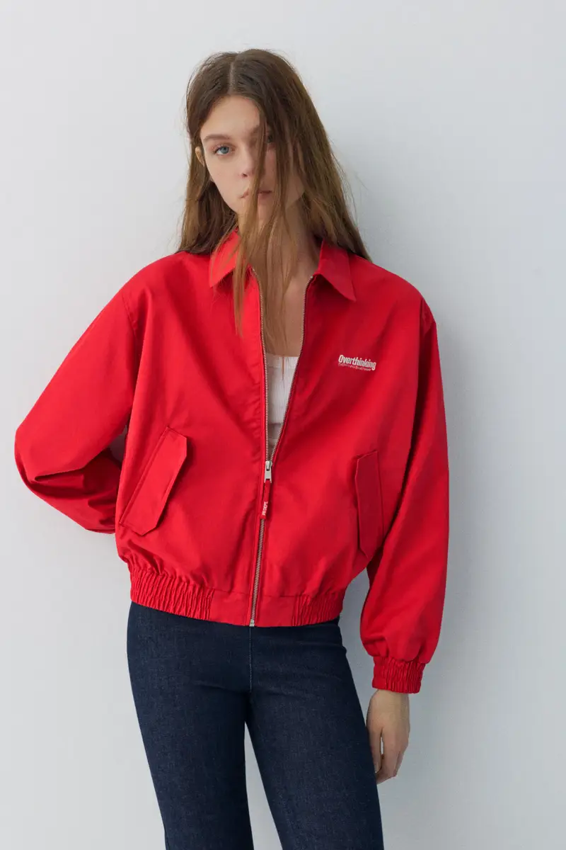 Giacca Rossa Ricamata Rosso