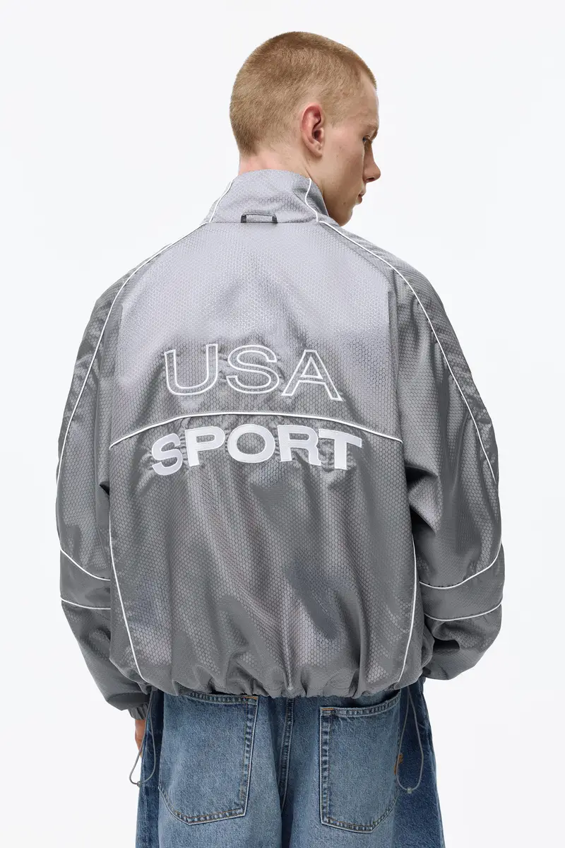 Giacca Stwd Cuciture A Contrasto Grigio medio miniatura 3